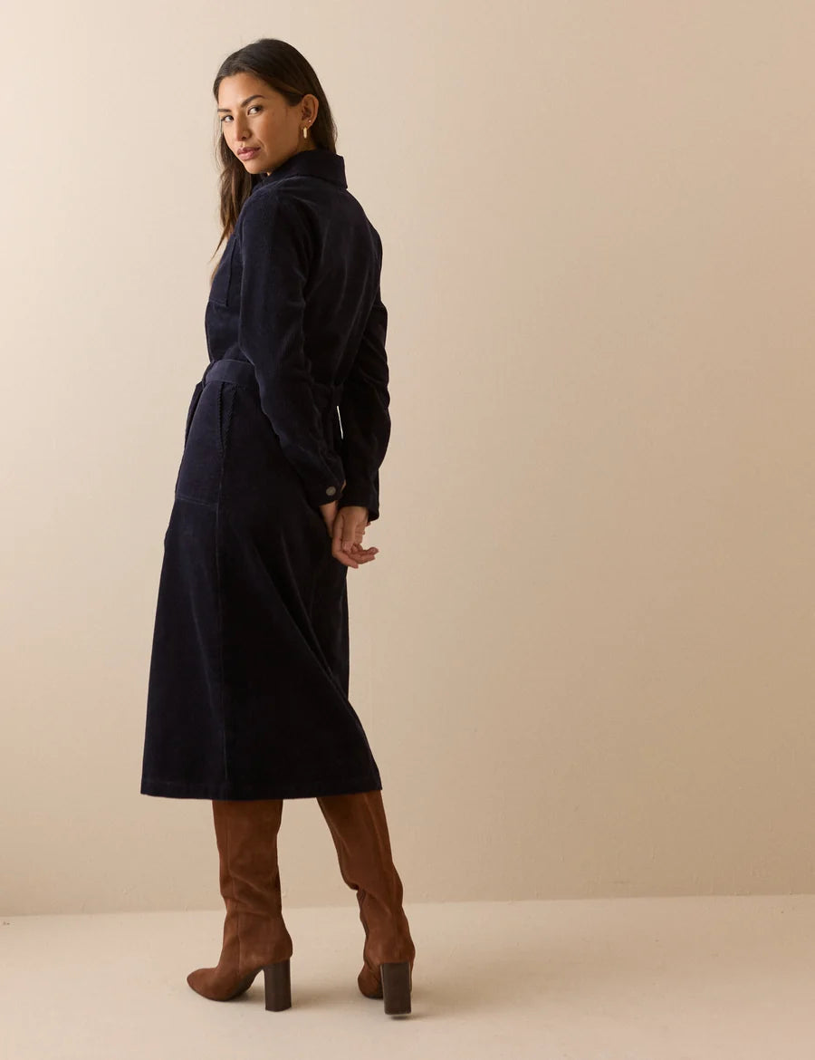 Finchley Cord Midi Shirt Dress