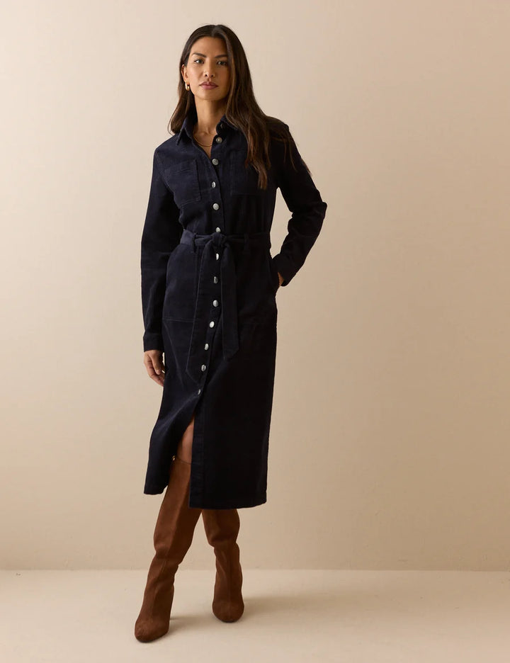 Finchley Cord Midi Shirt Dress