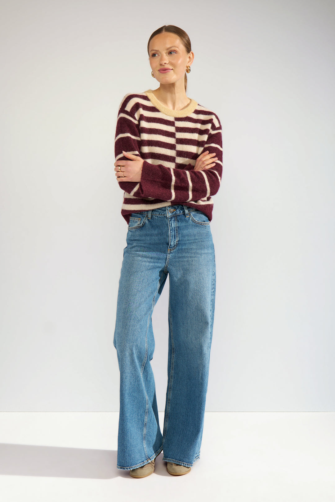 Nuriette Block Stripe Pullover