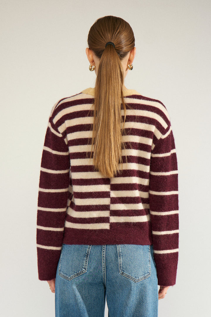 Nuriette Block Stripe Pullover