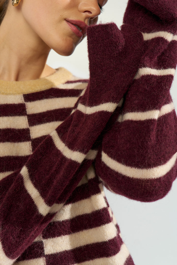 Nuriette Block Stripe Pullover