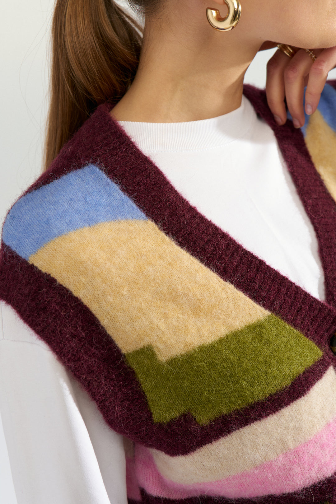 Nuriette Pixel Stripe Vest