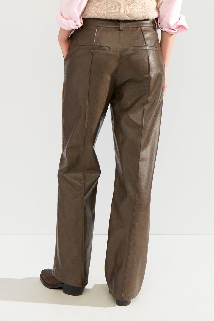 Nudorith Straight PU Trousers
