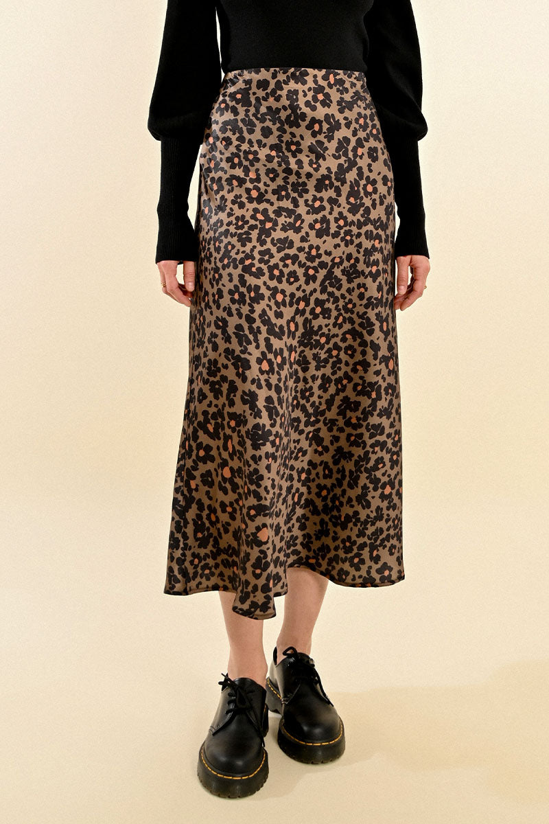 Khaki Floral Skirt