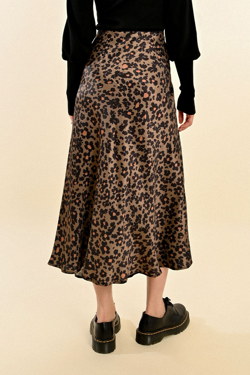 Khaki Floral Skirt