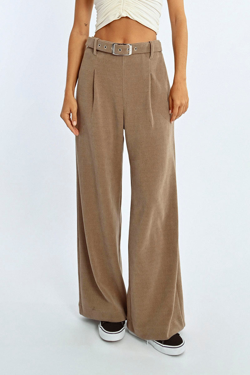 Taupe Knit Trousers