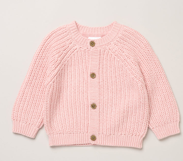 Pink Little Bear Cotton Cardigan