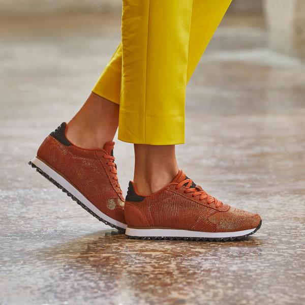 Woden Ydun Pearl Trainers in Rust