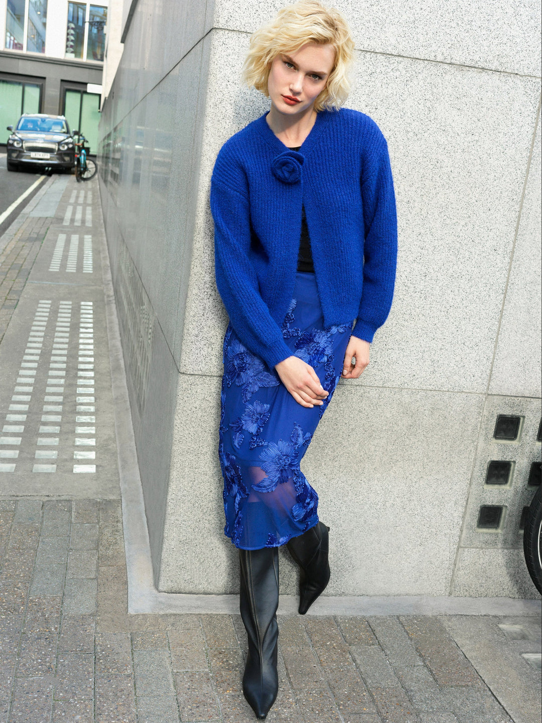 Kenly Rosette Cardigan
