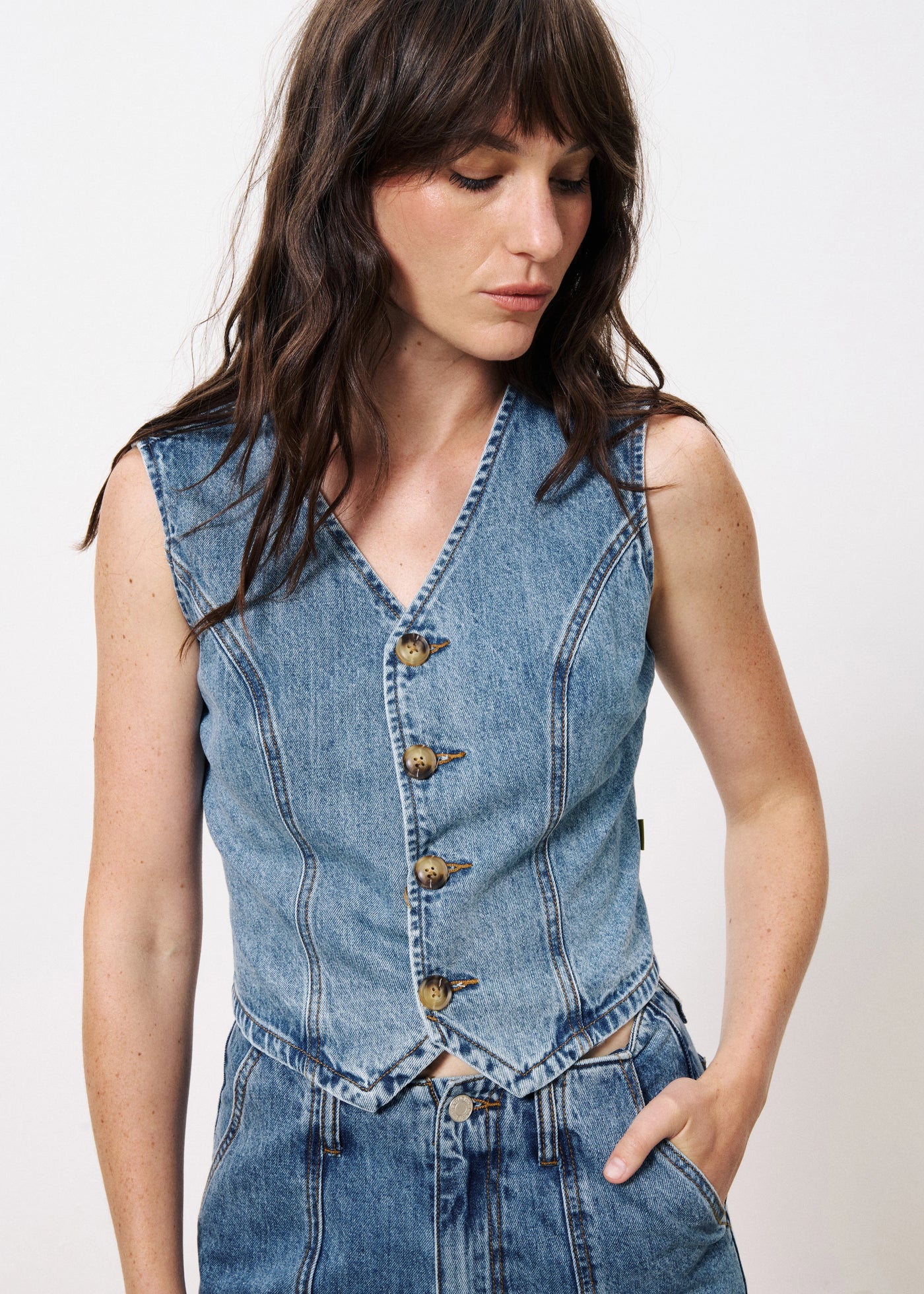 Carima Denim Waistcoat