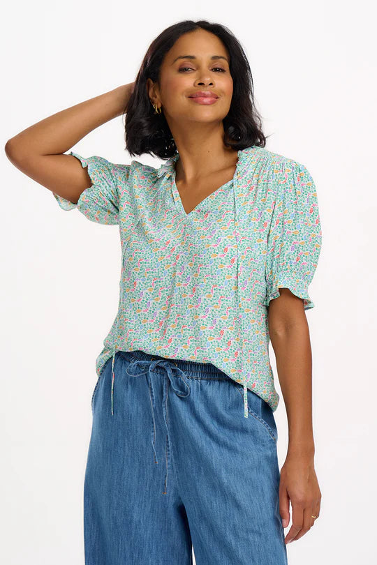 Virginia Shirred Top