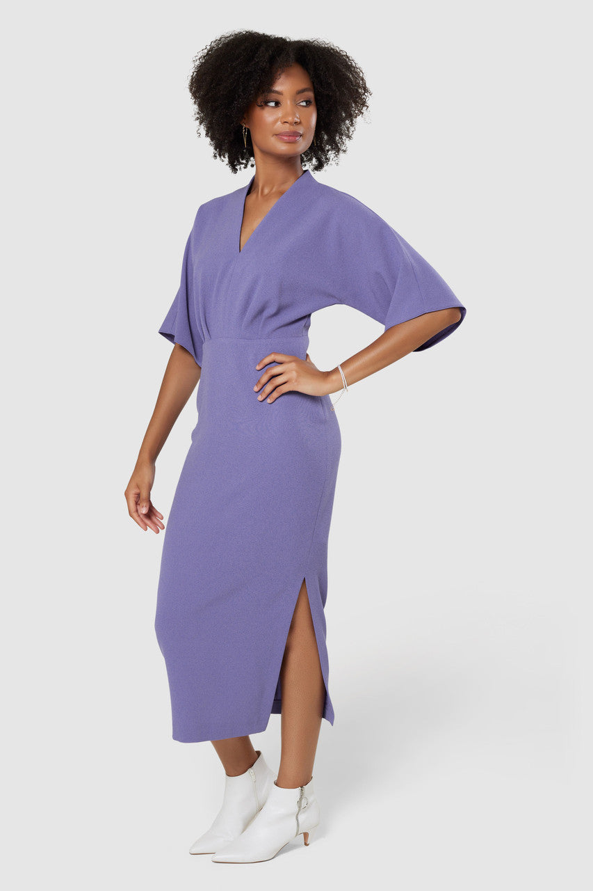 Midi V Neck Dress