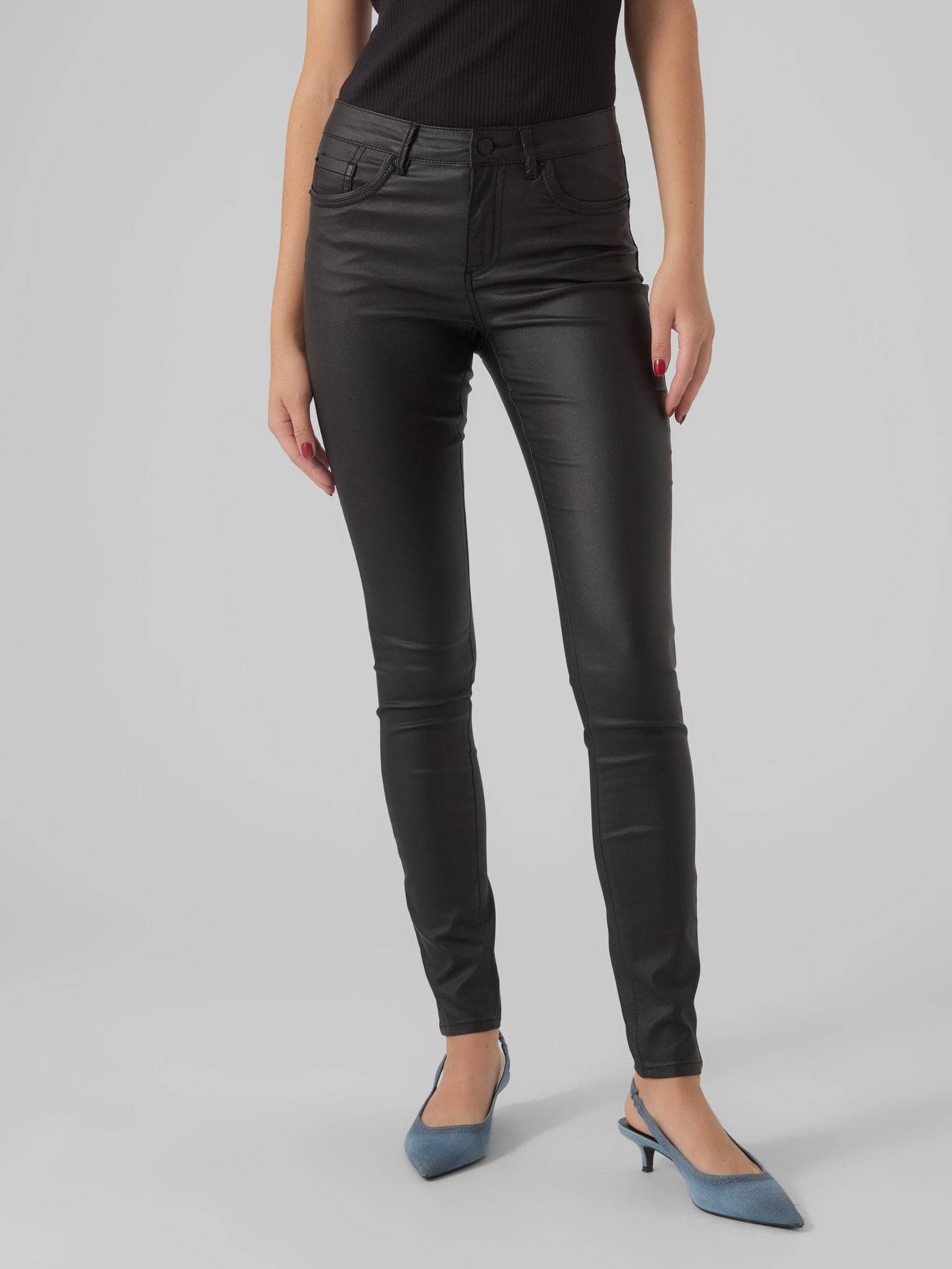 Alia Skinny Coated Pants