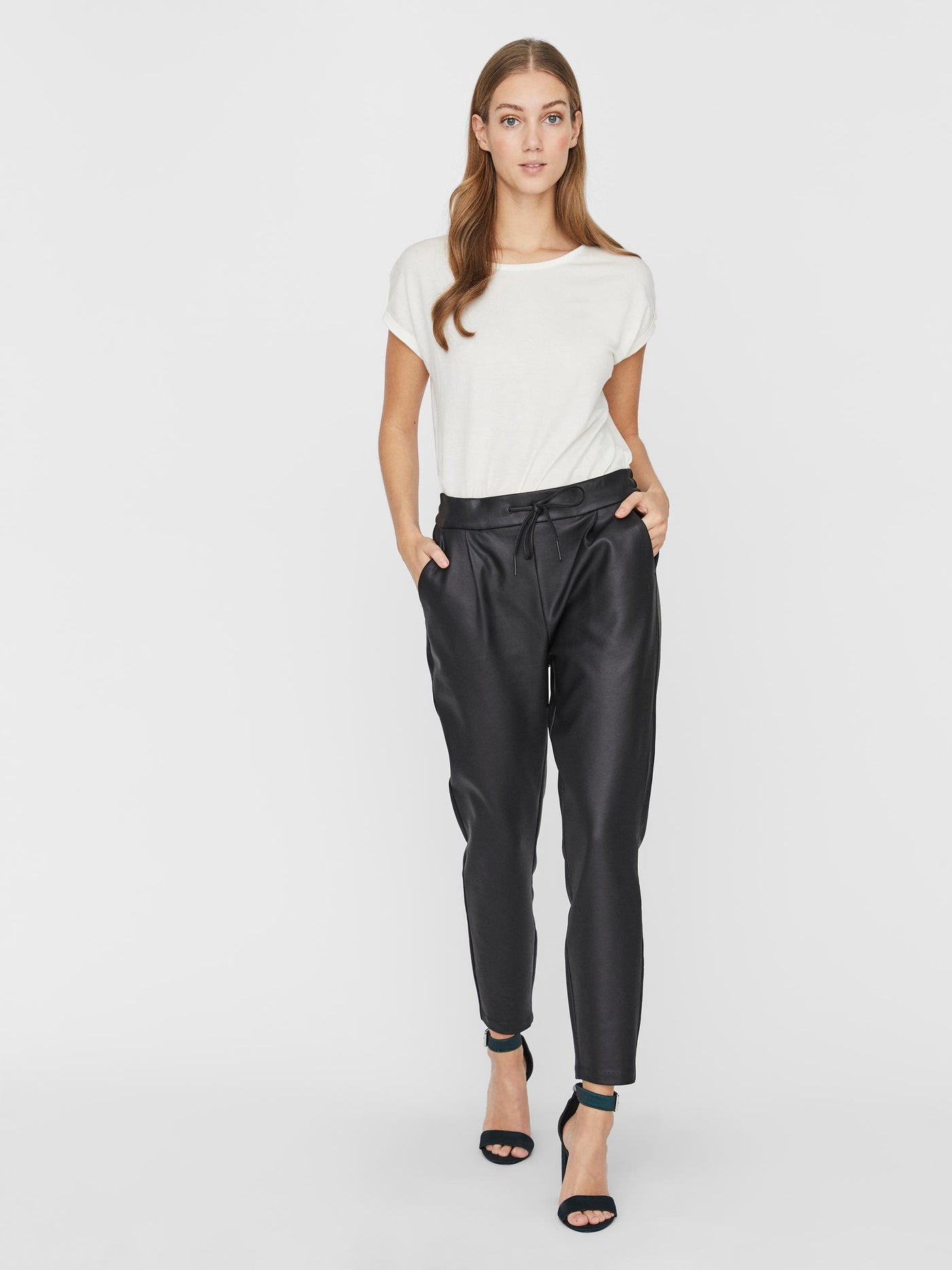 Eva Loose Leather Trousers