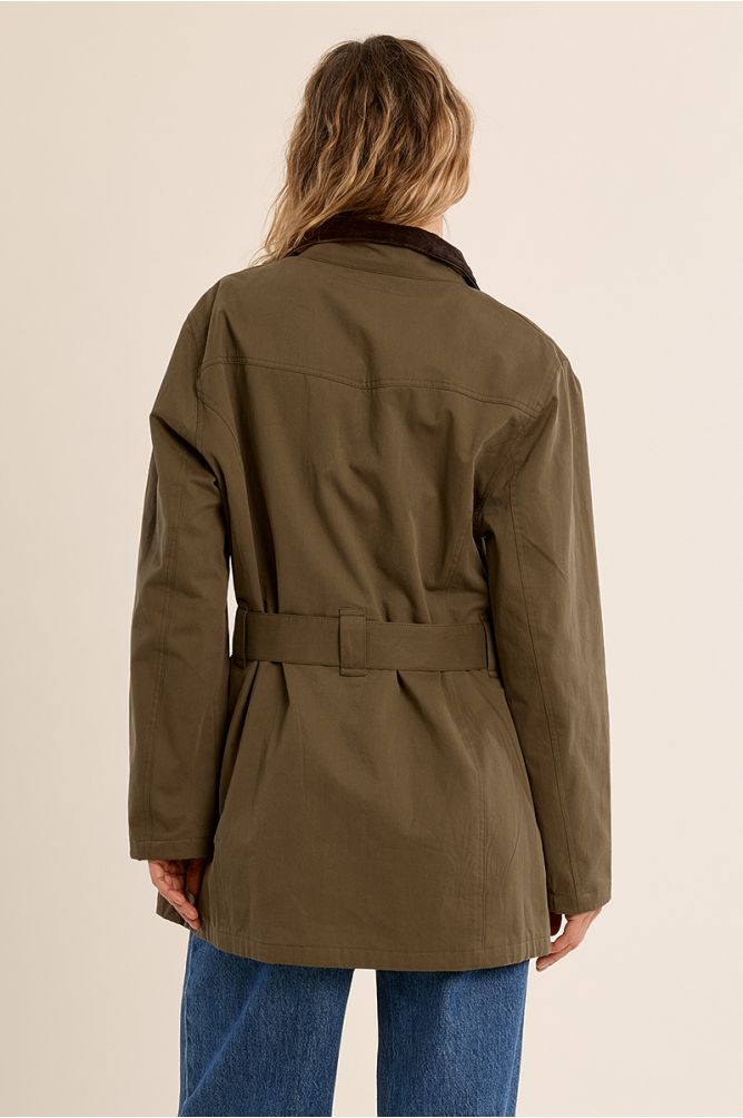 Belted Cotton Parka