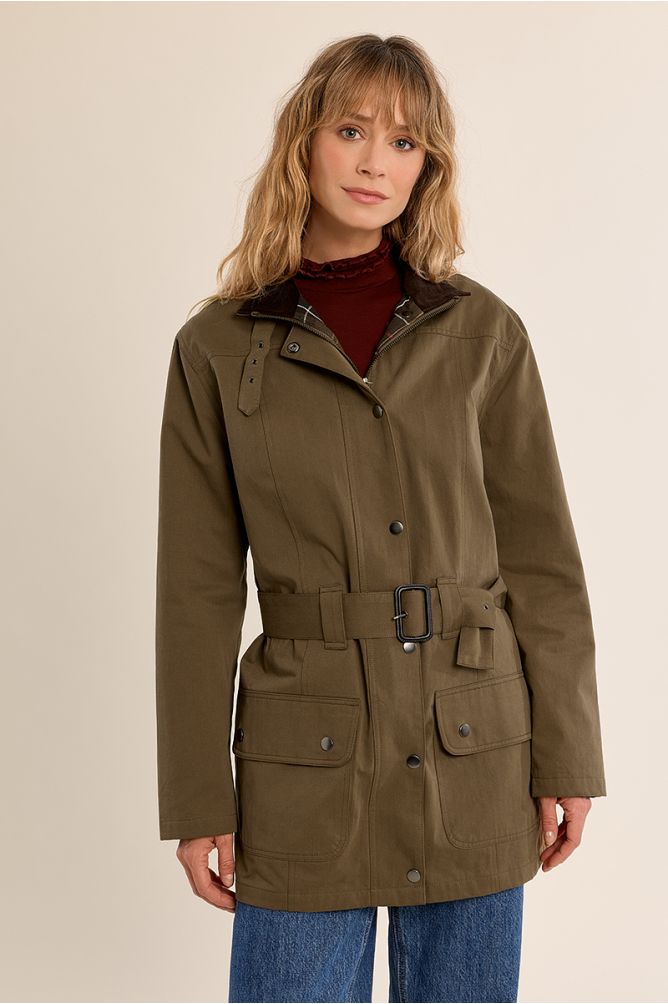 Belted Cotton Parka
