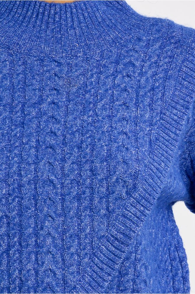 Asymmetric Cable Knit Sweater