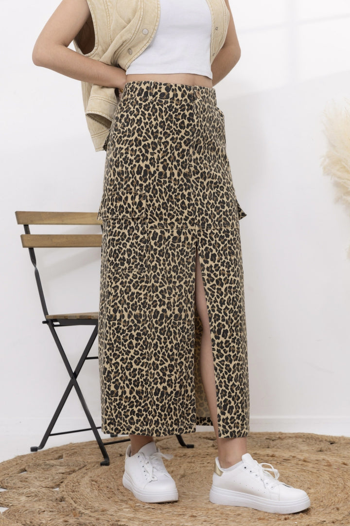 Leopard Pencil Skirt