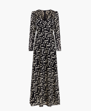 Diandra Satin Burnout Dress