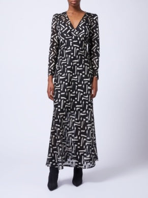 Diandra Satin Burnout Dress