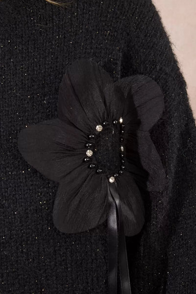Black Flower Jumper