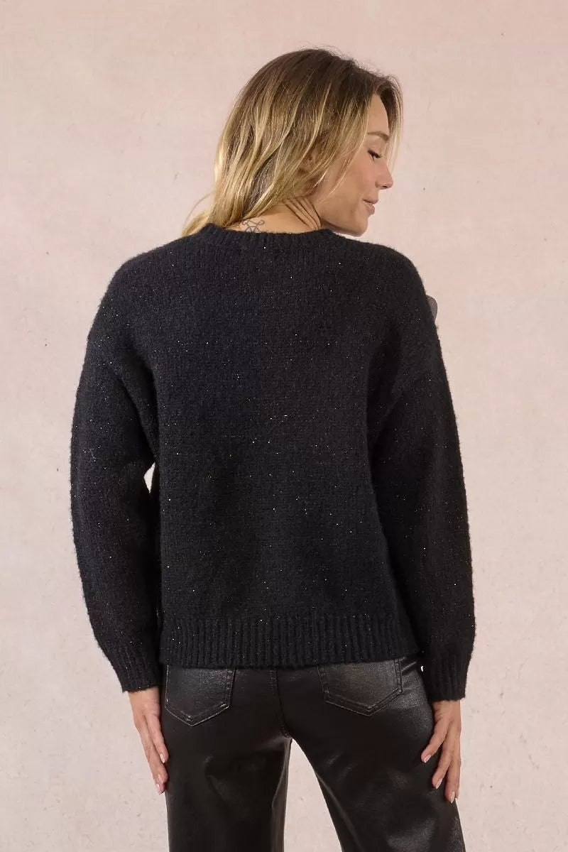 Black Flower Jumper