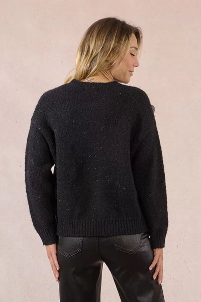 Black Flower Jumper