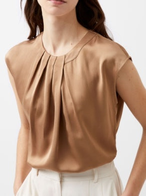 Ennis Satin Neck Detail Top