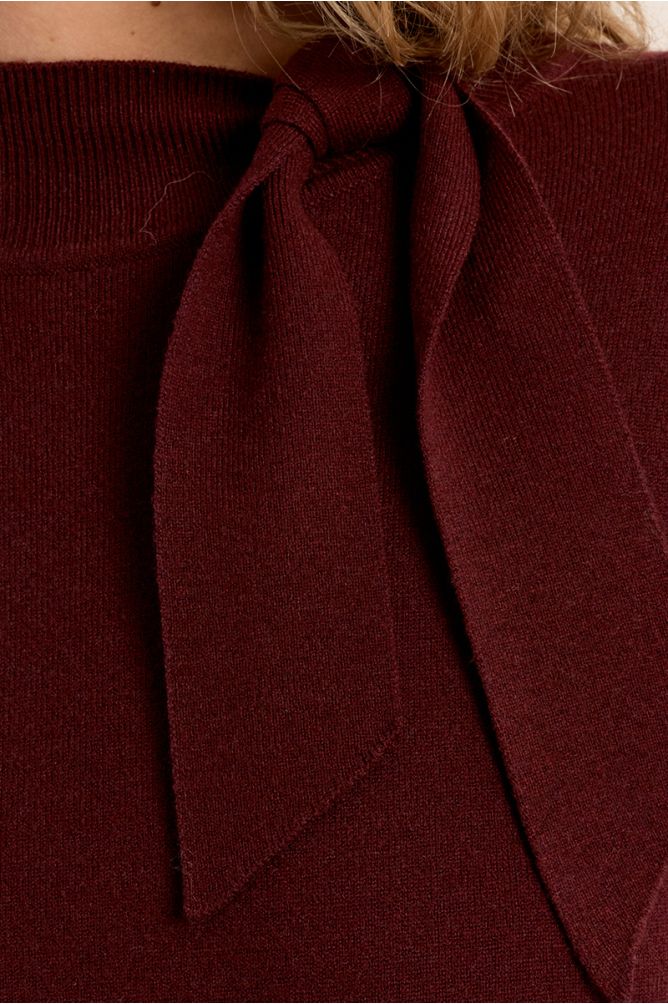Bow Detail Fine Knit Sweater