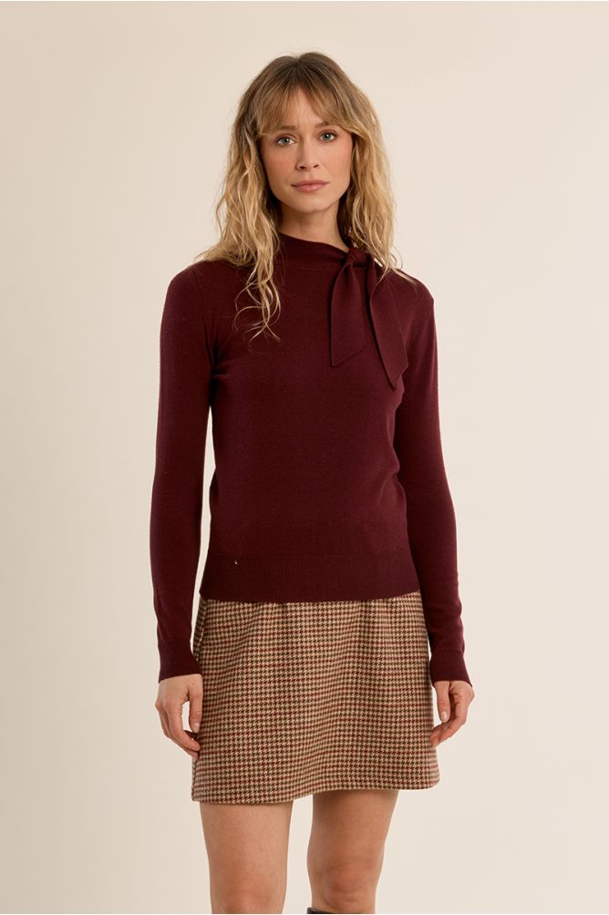 Bow Detail Fine Knit Sweater