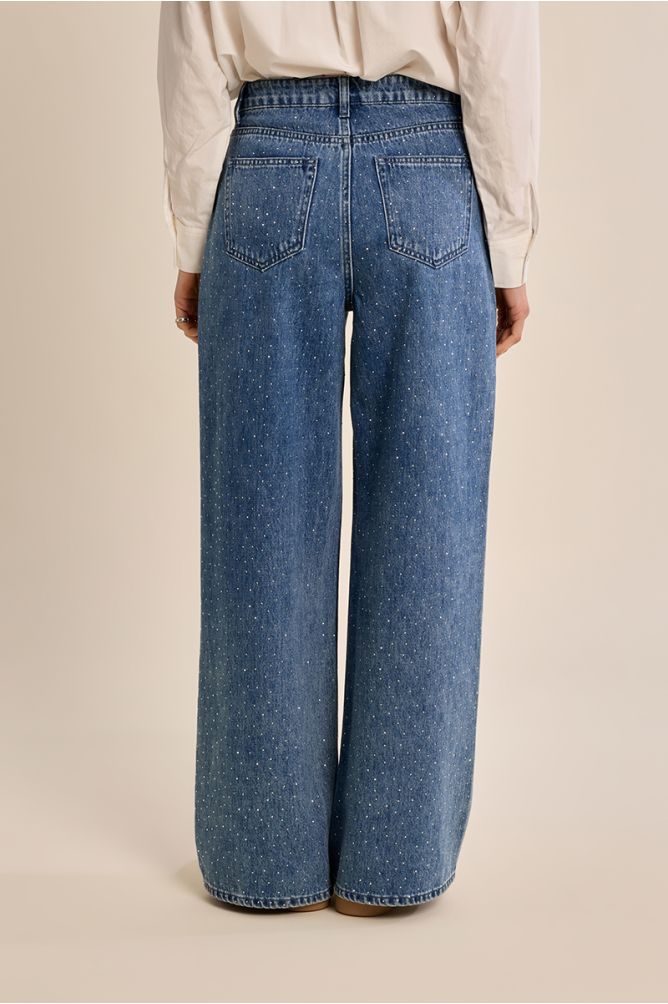 Flared Studded Jeans