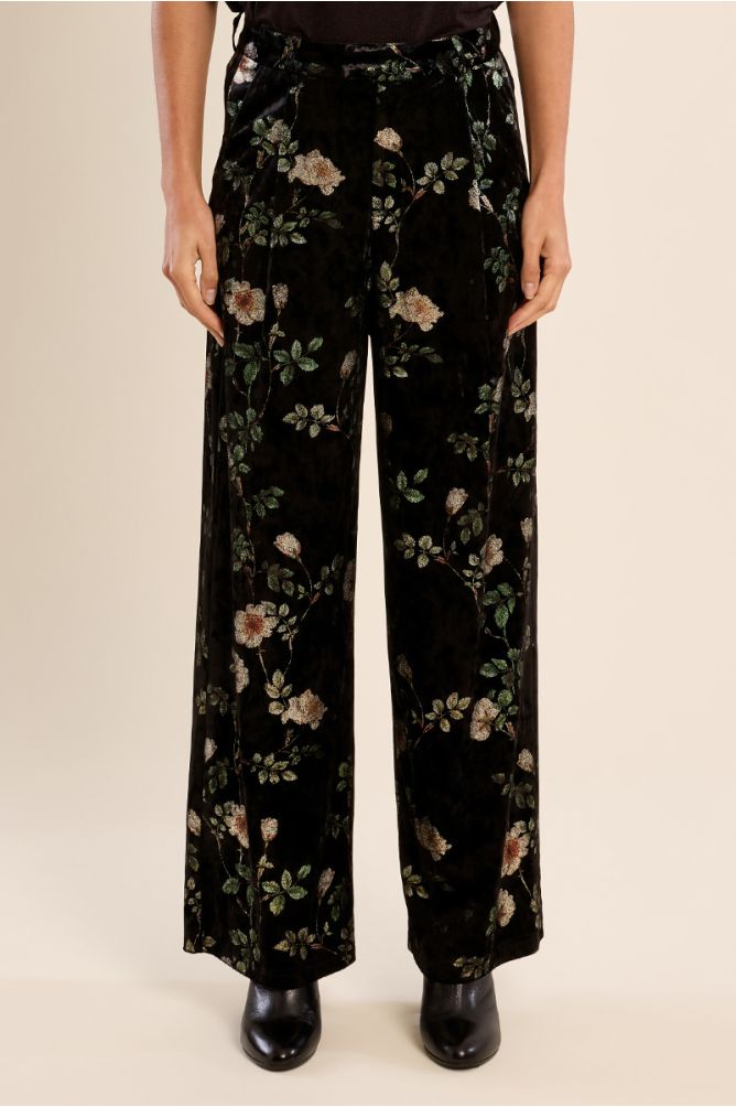 Floral Velvet Trouser