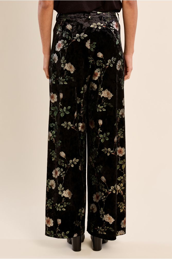 Floral Velvet Trouser