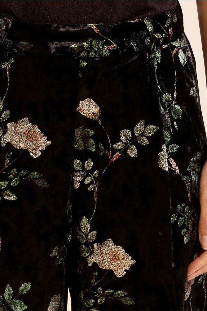 Floral Velvet Trouser