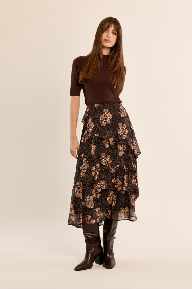 Ruffle Long Skirt