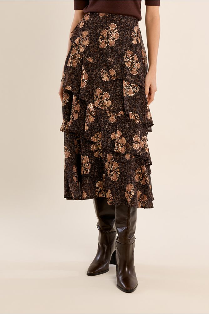 Ruffle Long Skirt
