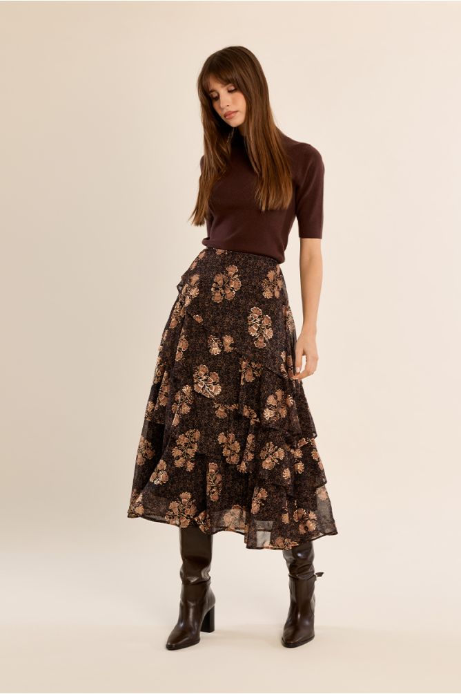 Ruffle Long Skirt