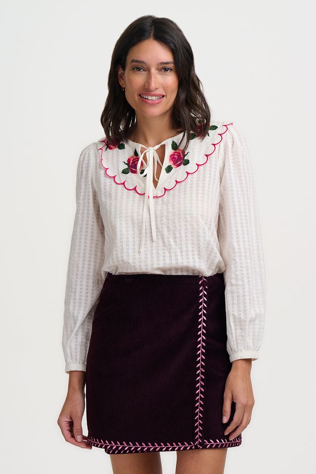 Nessie Scallop Collar Blouse