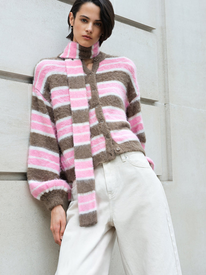 Knit Cardigan and Matching Scarf