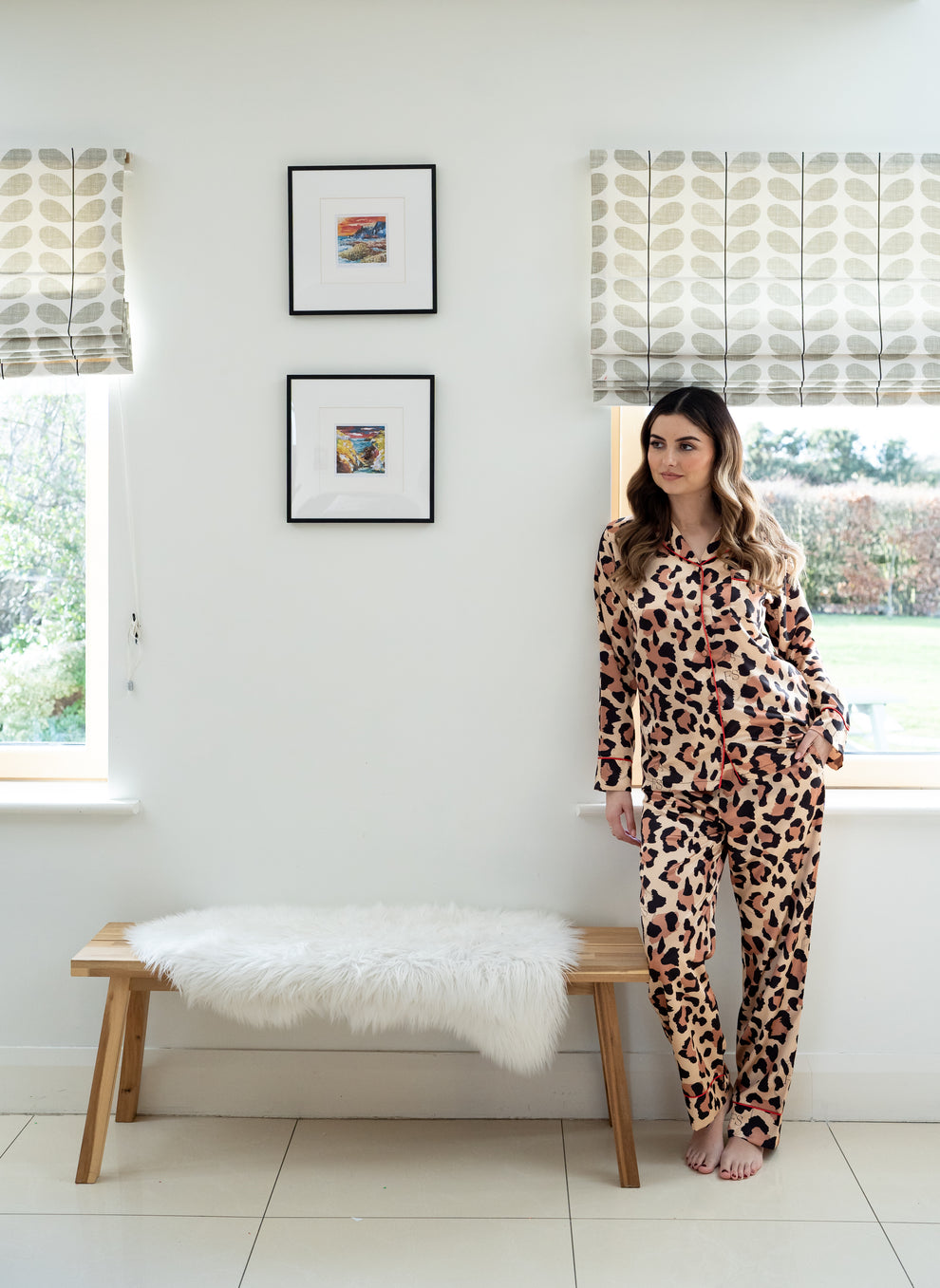 Four Sisters Wild Dreams Satin Pyjamas