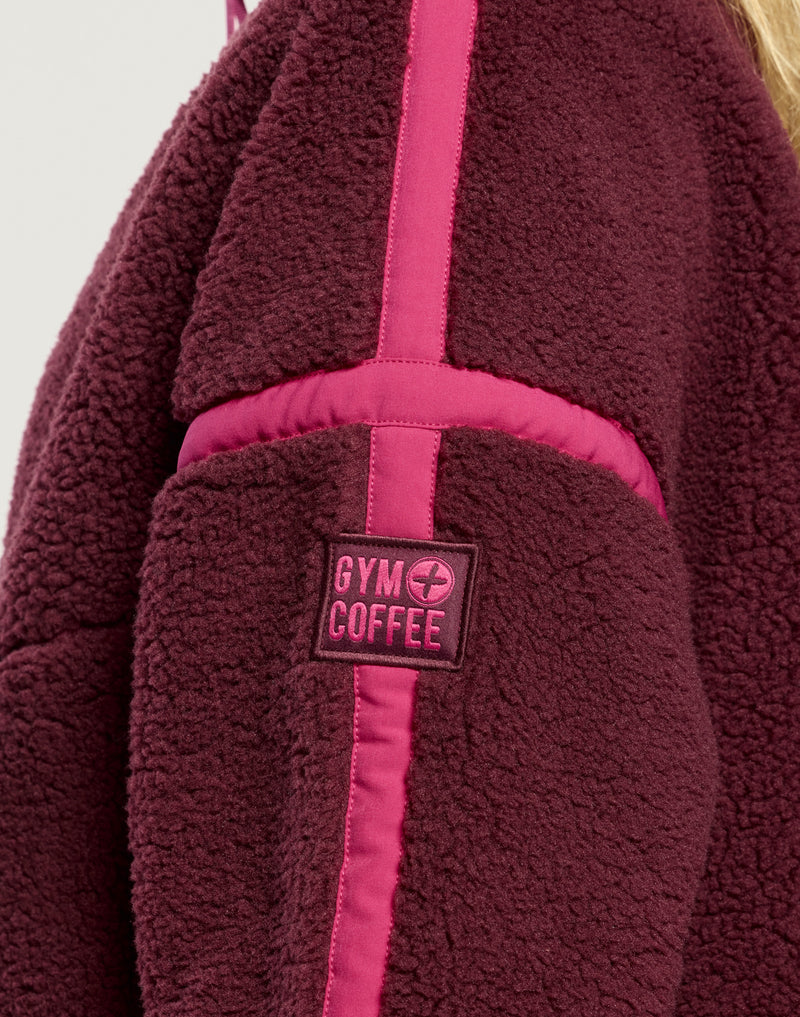 Industry Fleece Half Zip Pink Cherry