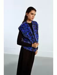 Blue Leopard Gilet