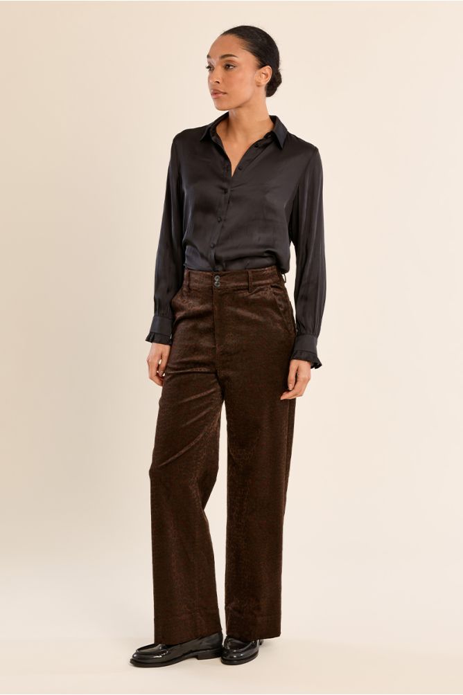 Satin Animal Printed Trousers