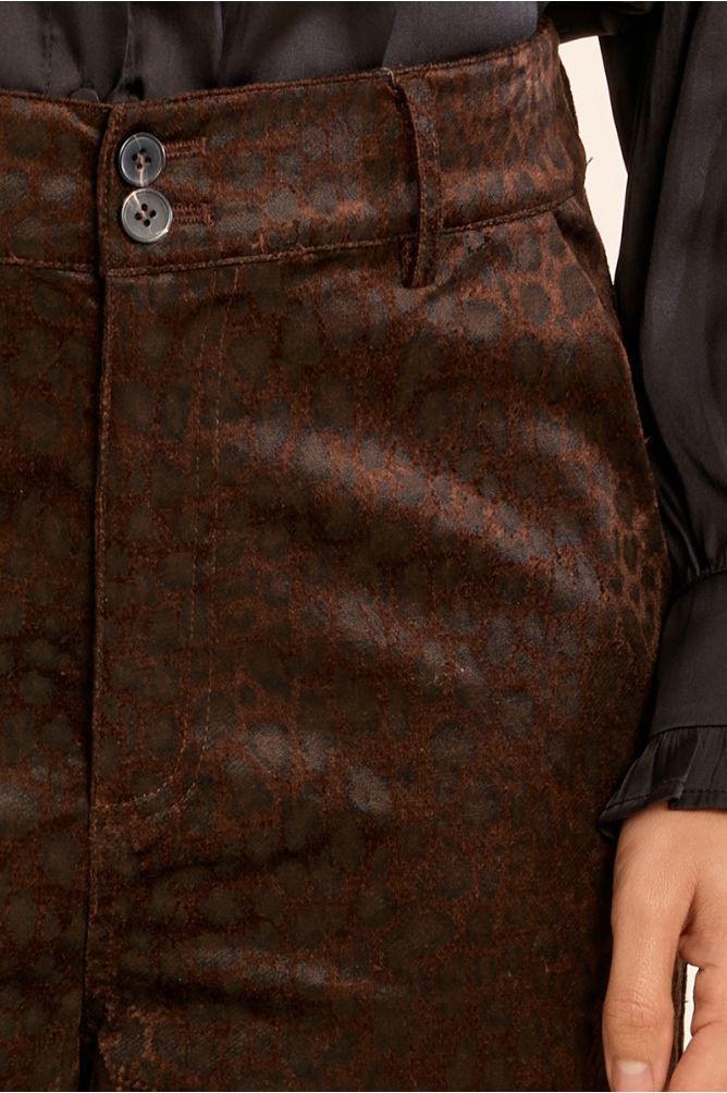 Satin Animal Printed Trousers