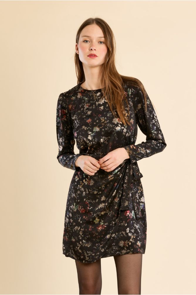 Satin Wrap Dress