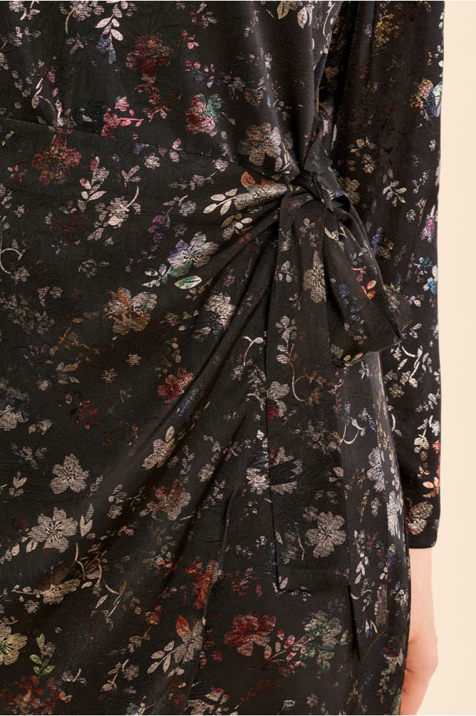 Satin Wrap Dress