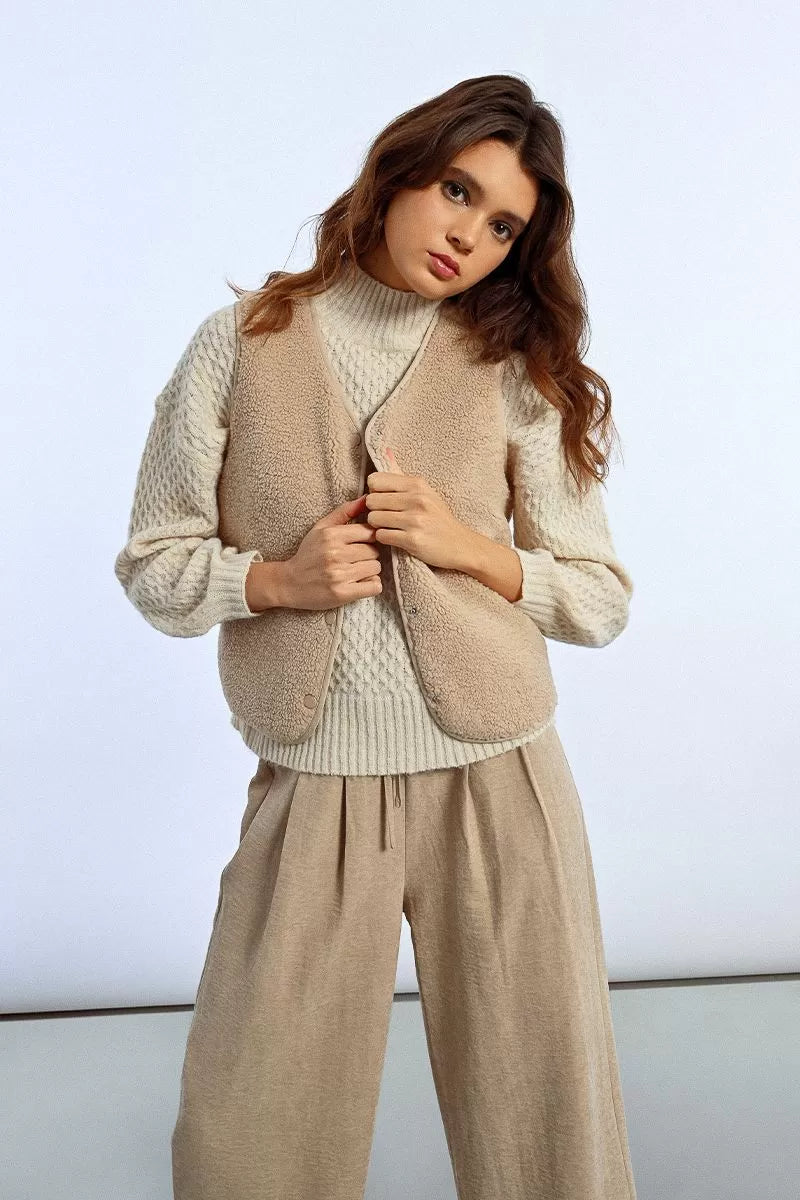 Sleeveless Woven Jacket