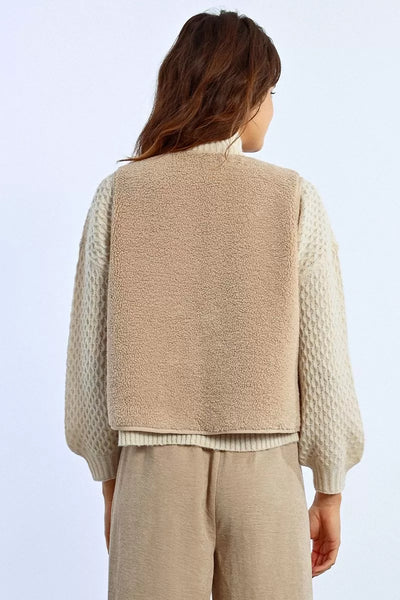Sleeveless Woven Jacket
