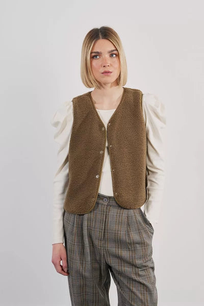 Sleeveless Woven Jacket