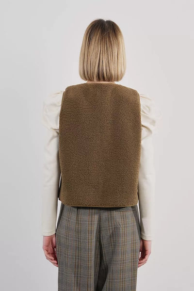Sleeveless Woven Jacket